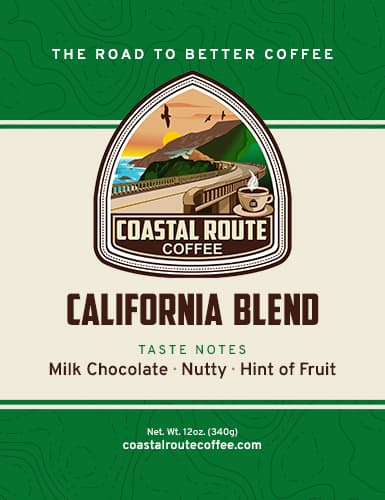 California Blend coffee label