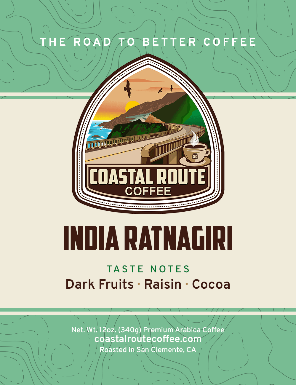 India Ratnagiri coffee label